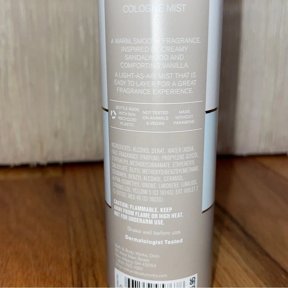 NEW Bath & Body Works Men Cologne Mist VANILLA & PALOS ANTO  discontinued spray